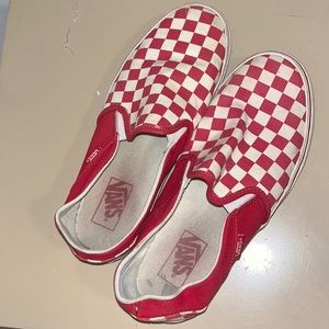 red checker board vans